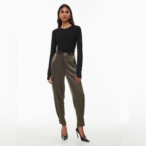 Women's Wilfred REFINED Olive Satin Cargo Pants